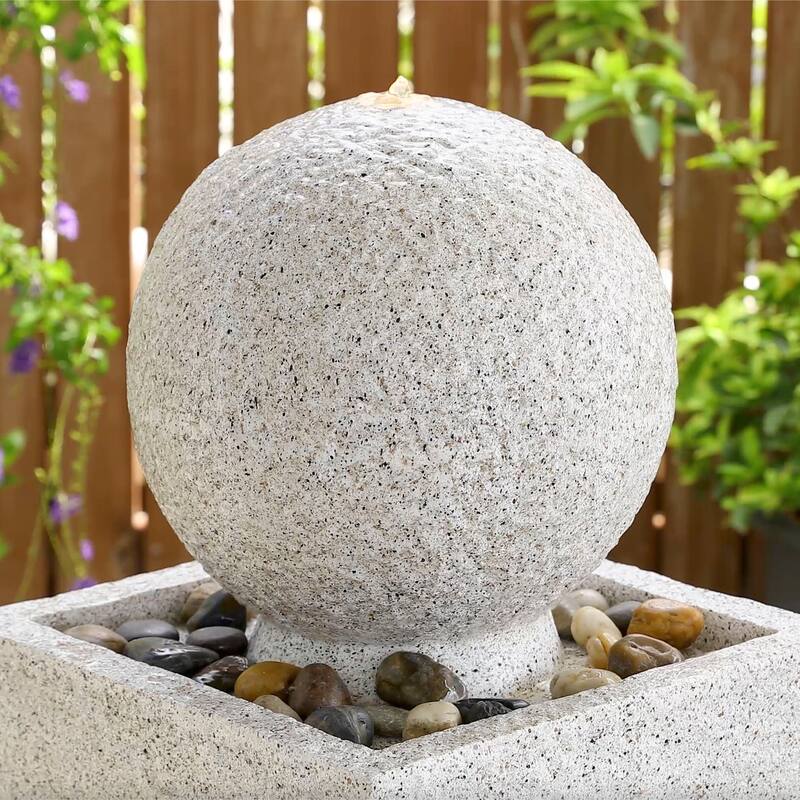 Demta Floating Sphere Oversized LED Fountain by Havenside Home
