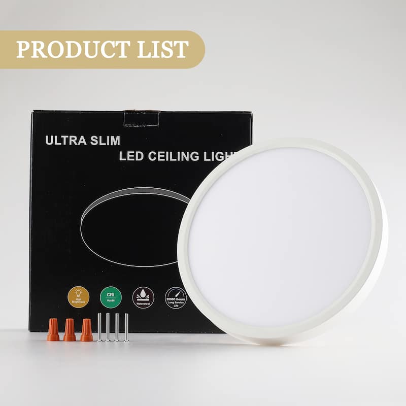 Modern 9.06-inch Round LED Flush Mount Ceiling Lighting for Hallway Bedroom