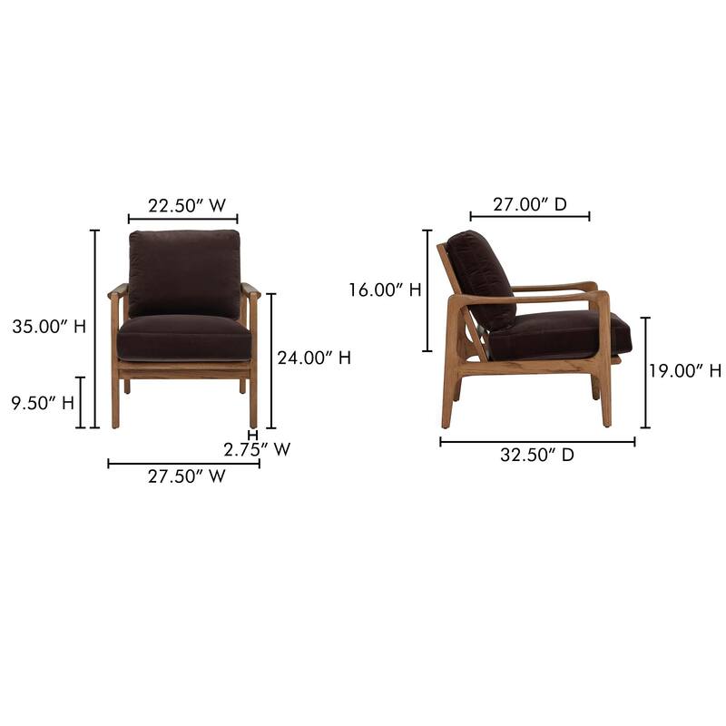 NADAAL STUDIOS Matteo, Accent Chair Cotton Blend, Heather Beige