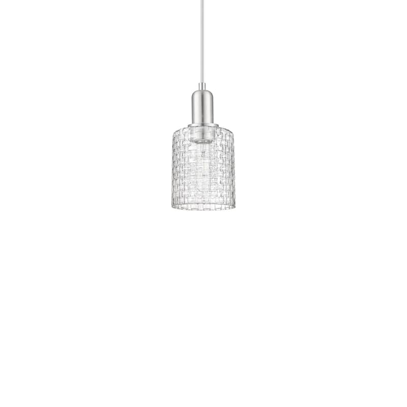 Innovations Lighting 716-1P-10-5 Cobbleskill Pendant Cobbleskill 5" - Brushed Satin Nickel / Clear