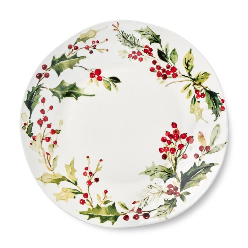 Certifed International Holly And Vines Round Platter 13" - 13 L x 13 W x 1.5 H