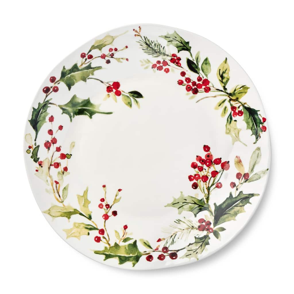 Certifed International Holly And Vines Round Platter 13" - 13 L x 13 W x 1.5 H