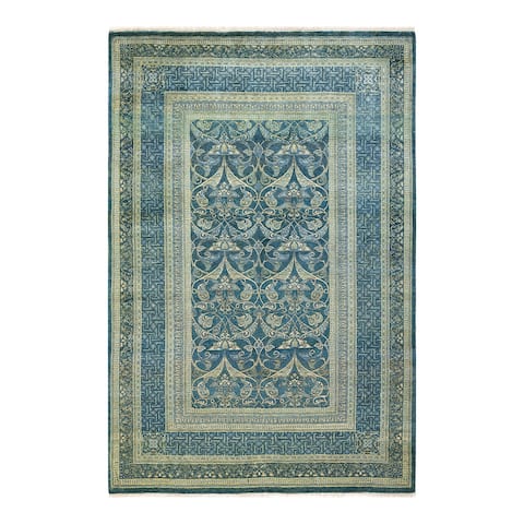 Mogul, One-of-a-Kind Hand-Knotted Area Rug - Green, 5' 3" x 7' 10" - 5' 3" x 7' 10"