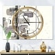 preview thumbnail 1 of 3, Designart 'Glam Dancing shape IV' Glam 3 Panels Oversized Wall CLock - 36 in. wide x 28 in. high - 3 panels