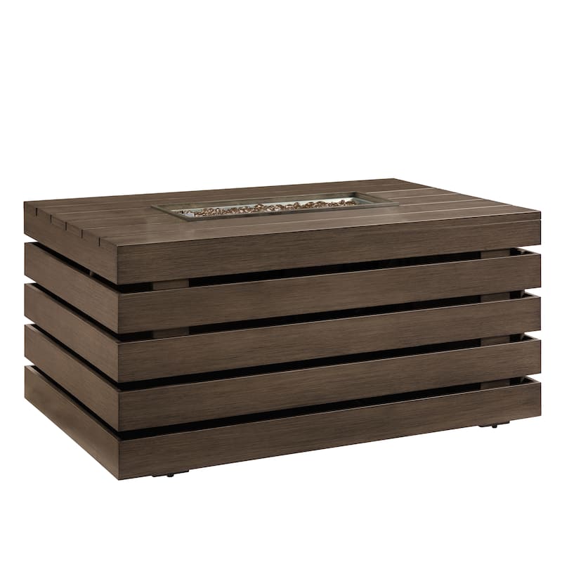 Corvus Hamina 1-piece Patio Aluminum Fire Pit Table with Lid