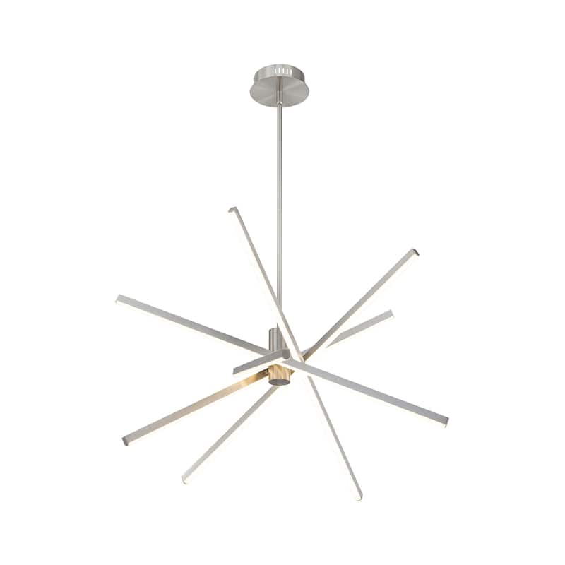 5-Light Modern Sputnik Linear Pendant Lights Integrated LED Kitchen Island Lighting