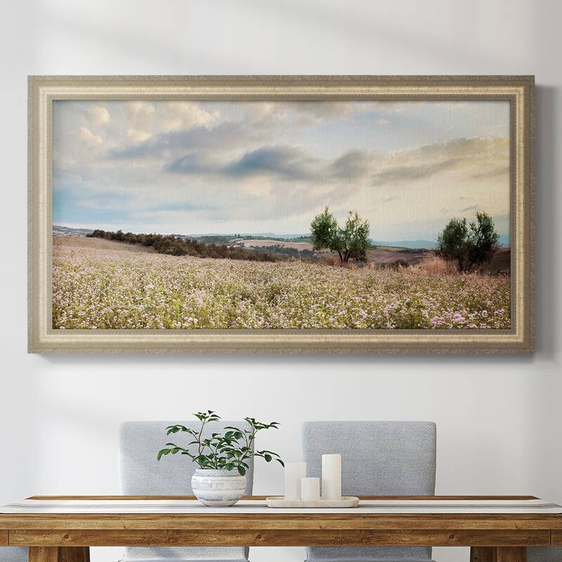 Tuscan Wildflowers Premium Framed Canvas- Ready to Hang