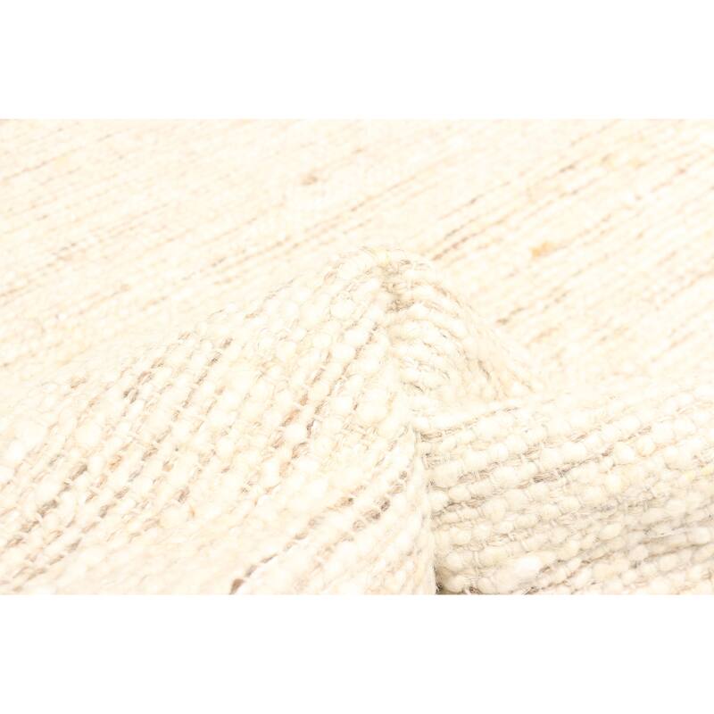 ECARPETGALLERY Braid weave Sienna Cream Wool Rug - 4'11 x 8'1