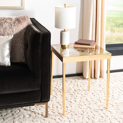 SAFAVIEH Luvenia Palm Leaf Side Table - 18" x 18" x 21" - 18Wx18Dx21H