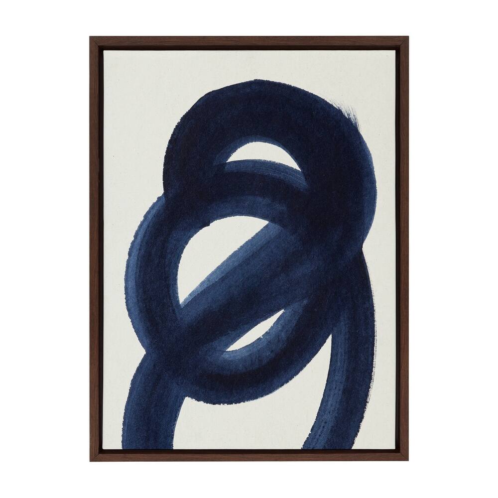 Kate and Laurel Sylvie Japandi 18 Framed Canvas by Rocket Jack