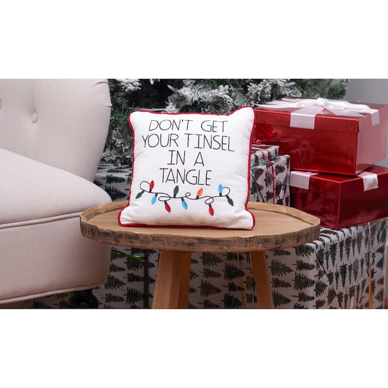 Tinsel In A Tangle Pillow