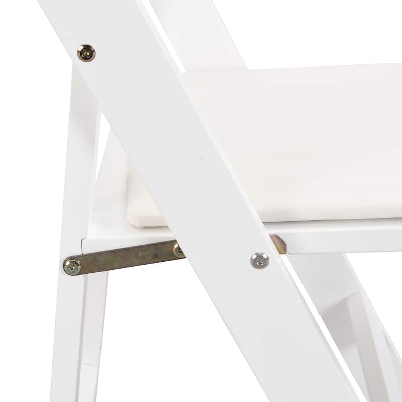 Modern 16.1" Folding Accent Chair with Solid Wood Frame for Dining Room (Set of 4)