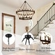 preview thumbnail 5 of 12, Modern Farmhouse Chandelier Light Fixture Large Round Classic Chandeliers