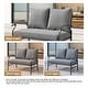 preview thumbnail 18 of 31, Outdoor Patio Metal 74" W Sofa/ 50" W Loveseat with Cushions