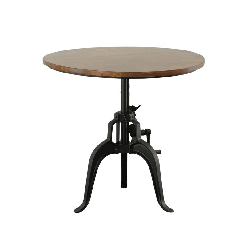 Height Adjustable Table with Crank - 36" - Chestnut Brown and Black