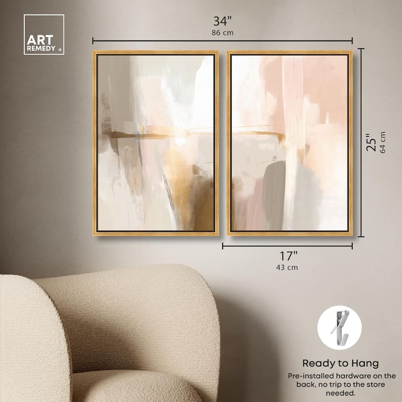 Meditative Hues I Canvas Set of 2 by Art Remedy