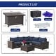 preview thumbnail 56 of 99, Outdoor Patio Furniture Set, All Weather PE Wicker Sectional Conversion Sofa set with Firepit(Optional)