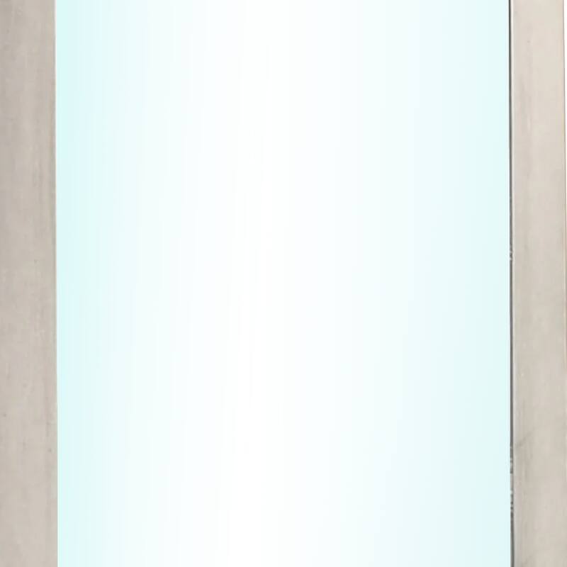 Nomi Dresser Mirror, 44 Inch White Wash Rectangular Wood Frame - White Wash