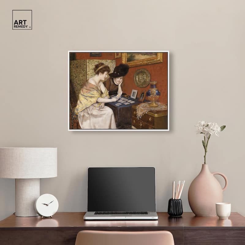 Reading the Cards Canvas by Art Remedy