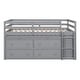 preview thumbnail 16 of 49, Low Loft Bed with Desk, 4 Drawers and Shelves