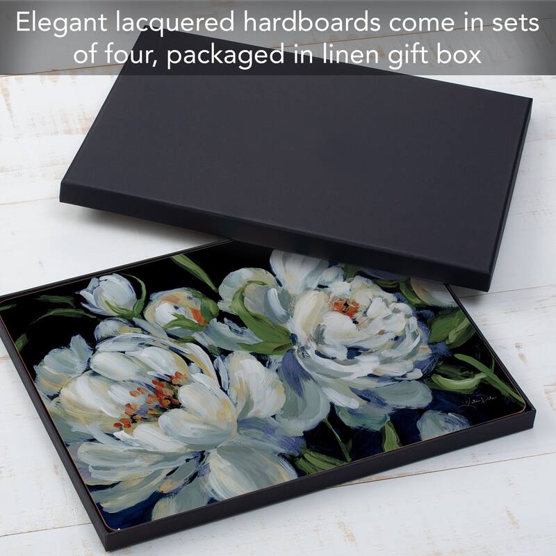 Hardboard Placemat, Peony Season, Set of 2, Made in the USA