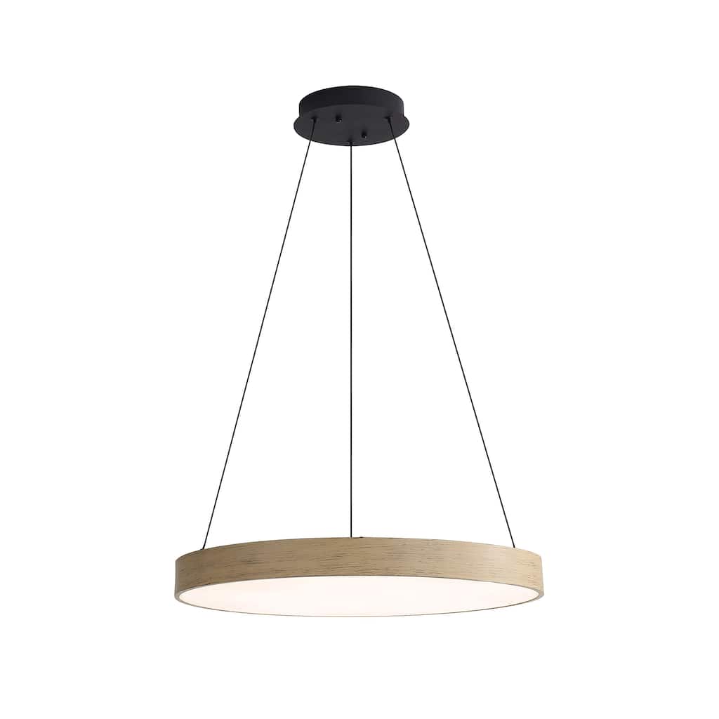 Wry Lighting Anello Integrated LED Pendant in Driftwood - Gray