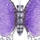 preview thumbnail 25 of 32, Iron Metal Eclectic Butterfly Wall Decor in Blue, Purple, or Green (16" H X 21" W) - 16 x 21