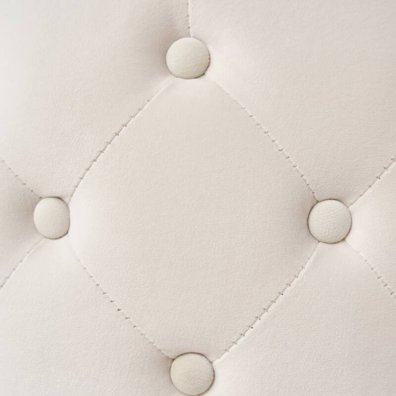 Luxurious Nesting Ottomans of 2, Round Storage Foot Stool with Wood Tray