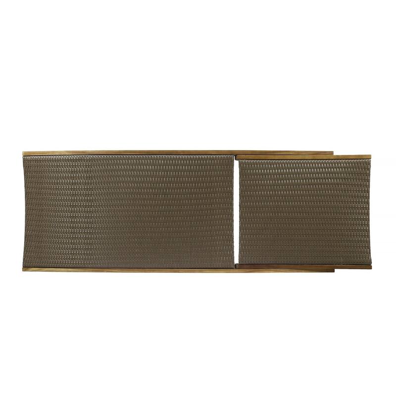 Set of 2 outdoor solid wood deck chairs with pull-out tray and rollers