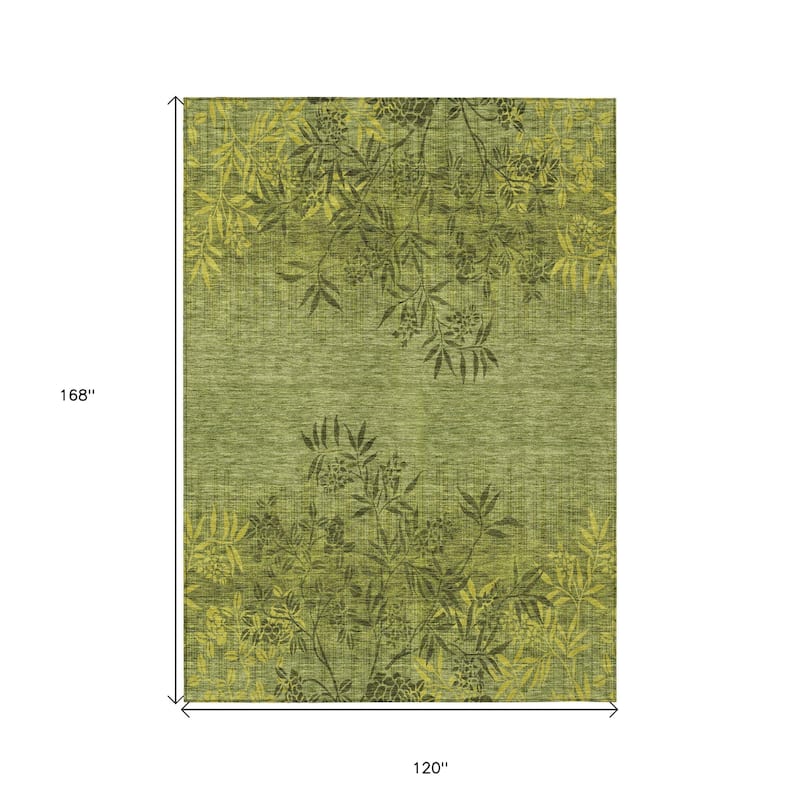 HomeRoots Floral Transitional Rectangle Outdoor Rug