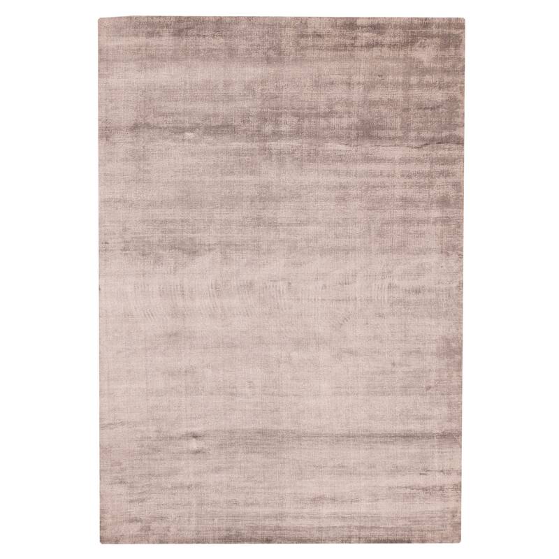 ECARPETGALLERY Hand Loomed Loreto Grey Viscose Rug - 5'1 x 7'3
