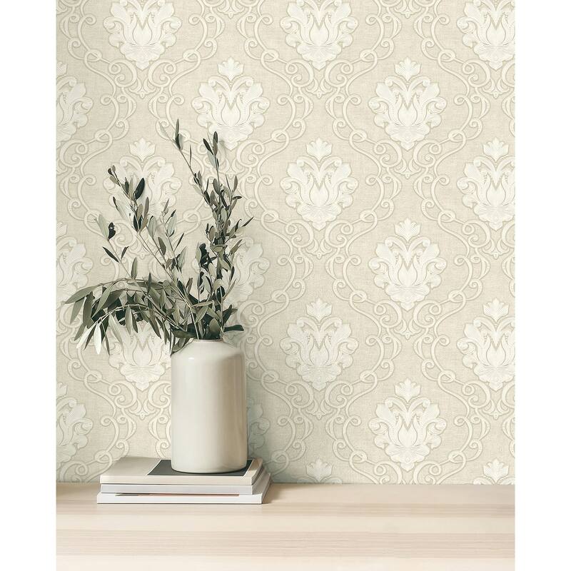 Fine Decor Florentine Neutral Damask Wallpaper