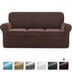 preview thumbnail 29 of 58, Subrtex Sofa Cover Stretch Slipcover with Separate Cushion Covers Sofa - Chocolate