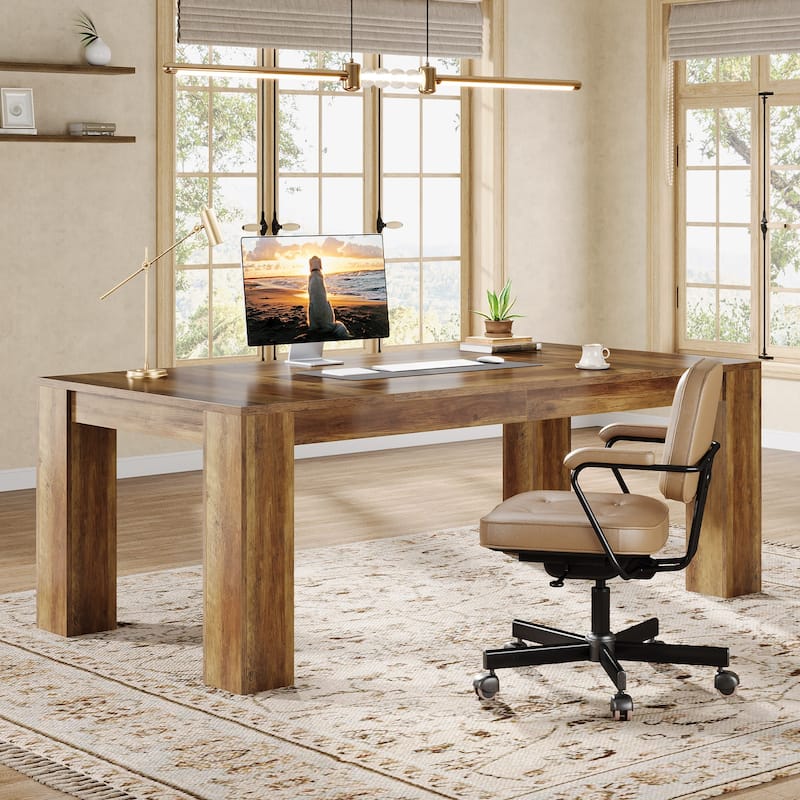 63 Inches Modern Executive Desk Large Office Computer Table