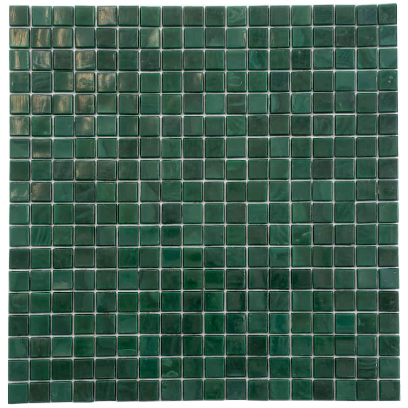 Apollo tile 12" x 12" Skosh Glossy Bottle Green Glass Tile (9.34 sq ft/case) - 10 Pack