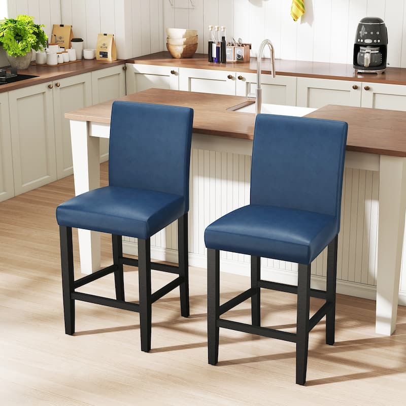 24 Inches Counter Height Bar Stools with Back Set of 2