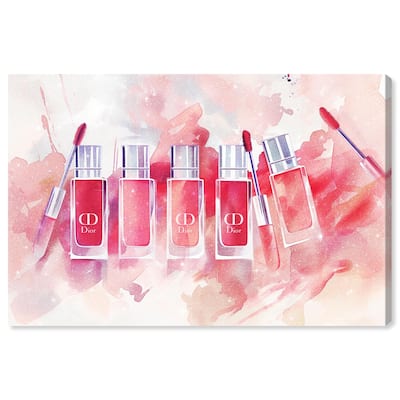 Lip Gloss Splash Canvas by Art Remedy, Gallery Wrapped