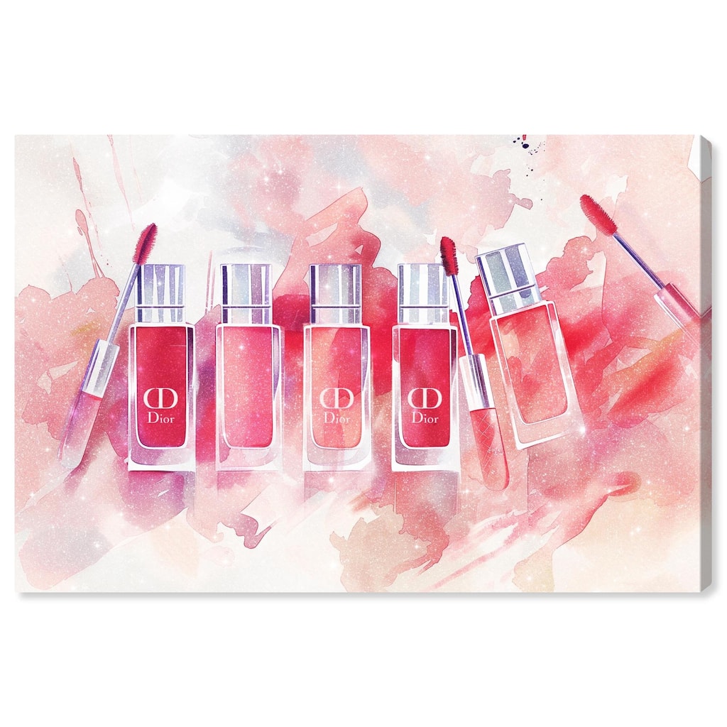 Lip Gloss Splash Canvas by Art Remedy, Gallery Wrapped