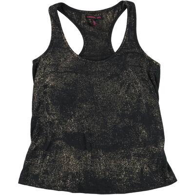 Material Girl Womens Metallic Flecks Racerback Tank Top, Metallic, Small