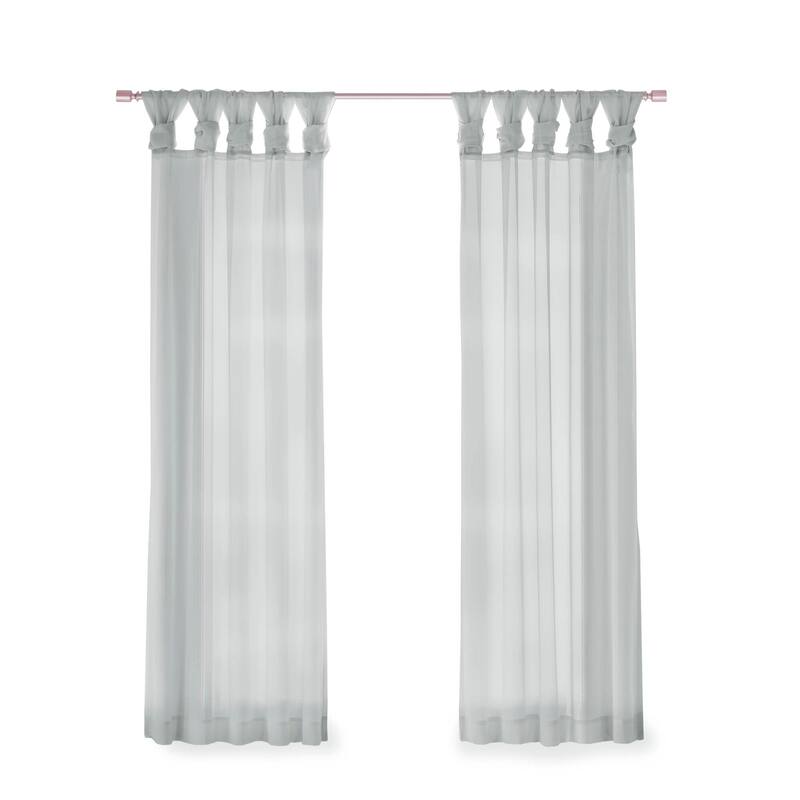 Madison Park Elowen Twisted Tab Voile Sheer Window Curtain Pair