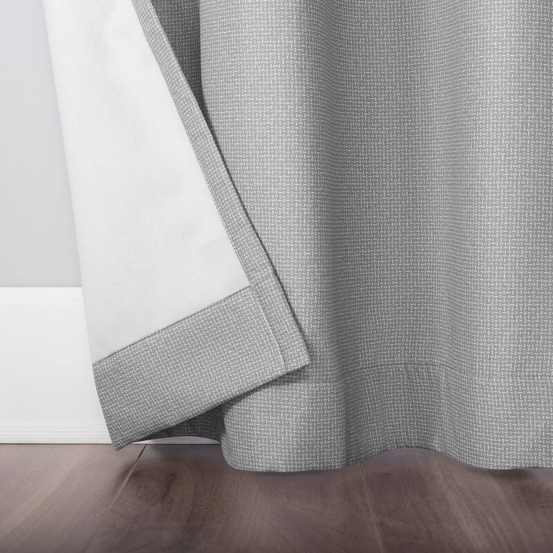No. 918 Lindstrom Textured Draft Shield Fleece Insulated Room Darkening Grommet Curtain Panel, Single Panel