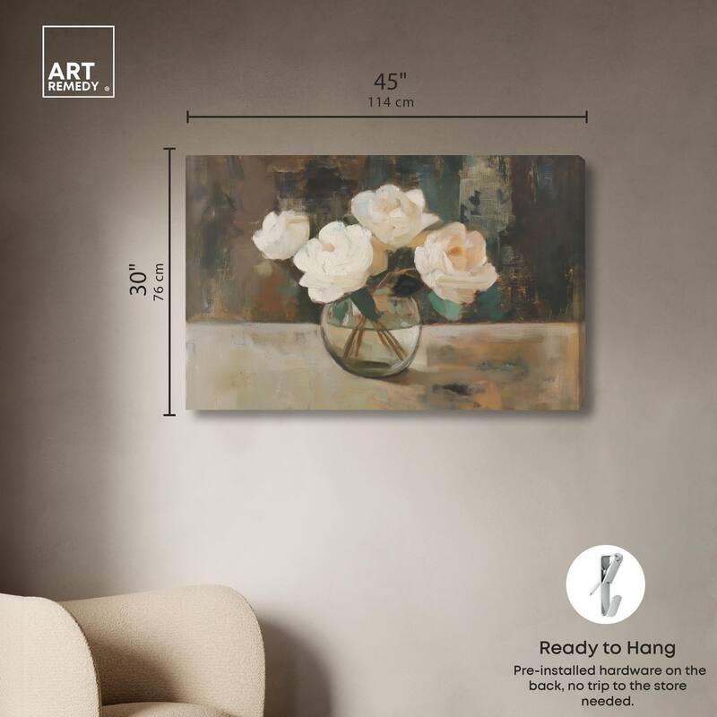 Creamy Cascade Cluster I Canvas by Art Remedy, Gallery Wrapped
