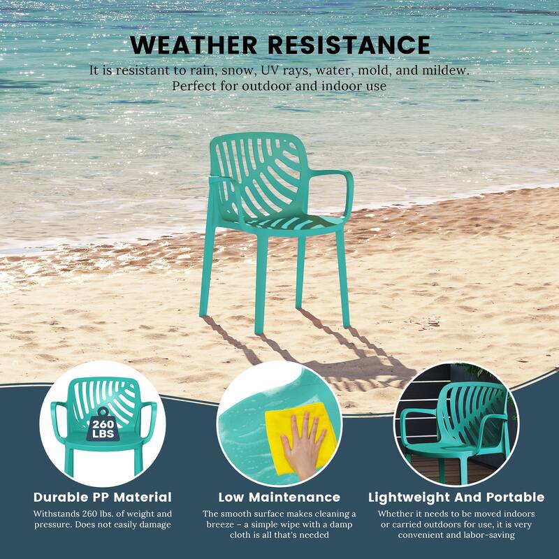 Frond and Form Outdoor Stacking Dining Armchair (Set of 2)