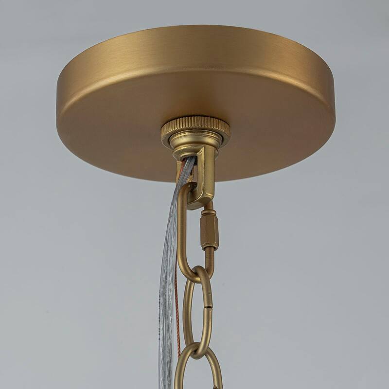 Modern Milk Glass Pendant Light Fixtures Gold Kitchen Island Light - White - W15.98"