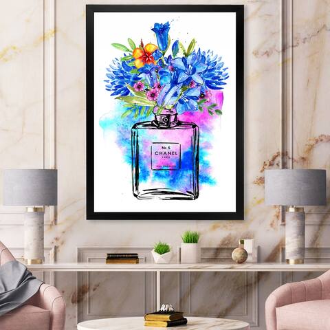 Designart "Perfume Chanel Five V" French Country Framed Art Print