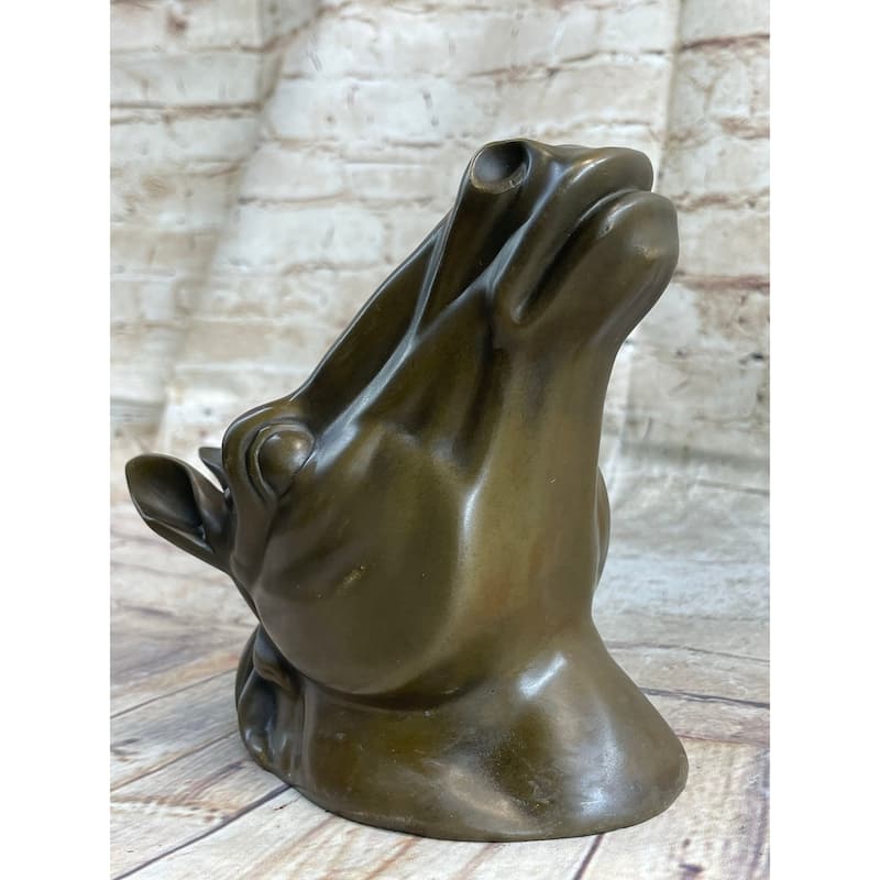 Signed Original Thomas Wall Mount Imitative Horse Head Bust Bronze Sculpture Art Deco Sale