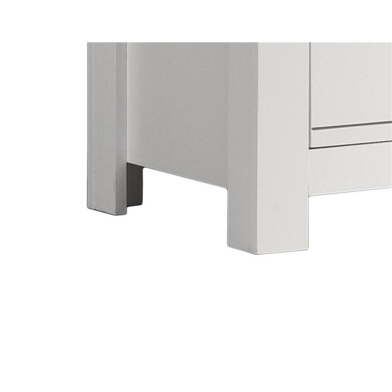 21.5" Modern White Two-Drawer Nightstand End Table