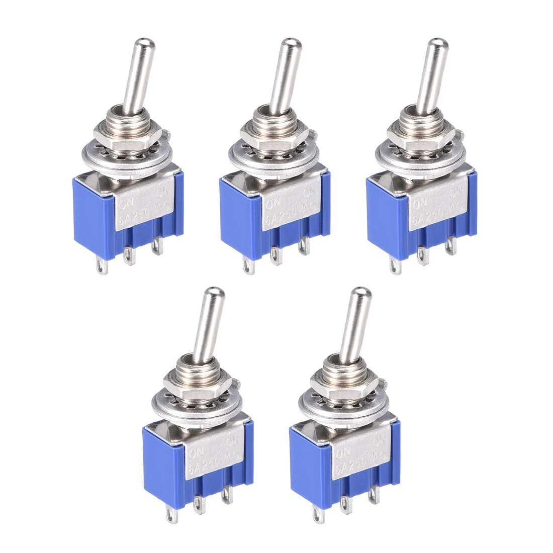 Lacthing Rocker Toggle Switch 2 Positions 6a 250v 3 Pin Spdt On On 5 Pcs