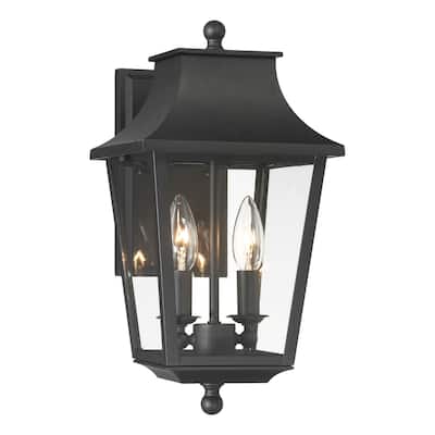 The Great Outdoors 73342 Altimeter 2 Light 15" Tall Outdoor Wall