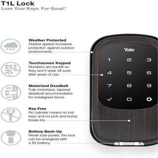 Yale Locks & Hardware YRD120ZW0BP - Bed Bath & Beyond - 31428083